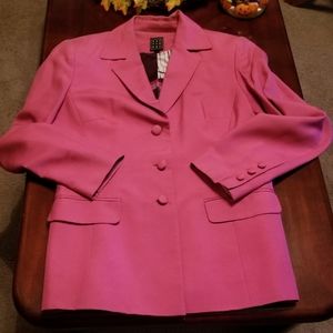 100% silk Pink Suit Jacket 6